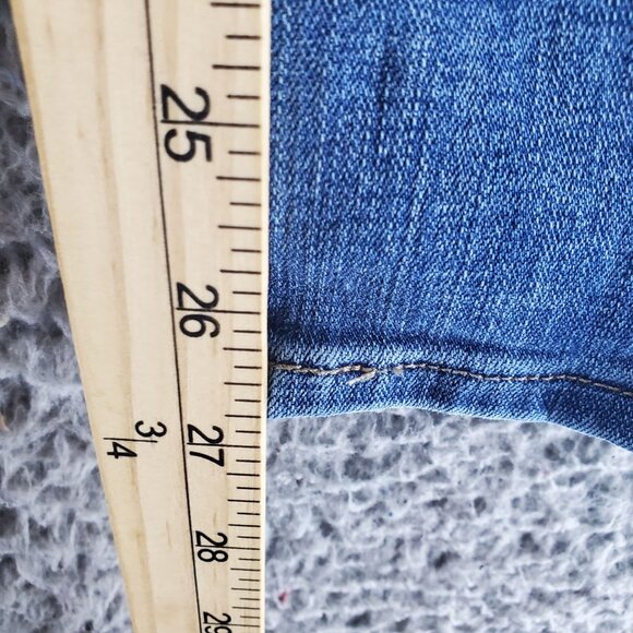 Levis Jeans Womens Size 16 Blue 505 Straight Stretch Denim Classic - Picture 8 of 13